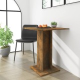 Gossi masuta bistro, stejar fumuriu, 60x60x75 cm, lemn prelucrat