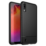 Husa TPU OEM Lewei Carbon Fiber pentru Samsung Galaxy M10, Neagra