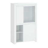 Cumpara ieftin Comoda mdf alb lucios Lindy 98x41.5x156.5 cm