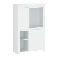 Comoda mdf alb lucios Lindy 98x41.5x156.5 cm