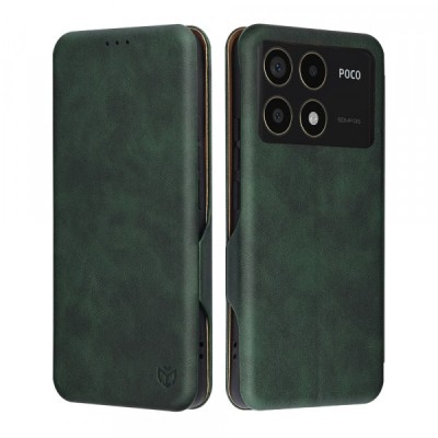 Husa pentru Xiaomi Poco F6 Pro, Techsuit, Safe Wallet Plus, Verde foto