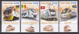 Sao Tome si Principe 2020 - Trenuri africane, Serie cu Tapsuri cu perforații doar pe 2 laturi, MNH