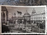 Carte postala Cluj, statuia Lupoaicei, 1936, necirculata,stare buna, Fotografie