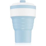 KidPro Collapsible Mug ceasca cu pai Blue 350 ml