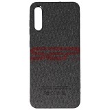 Husa Samsung Galaxy A70, TPU, Leather Denim, Neagra