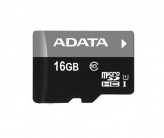 Card ADATA Micro SDHC Premier 16GB UHS-I U1 Clasa 10 + adaptor SD AUSDH16GUICL10-RA1 foto