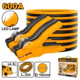 Cabluri Pornire Auto 600A, 3m cu Led Ingco HBTCP6008L
