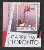 Romania 1996 - #1412 Expozitia Filatelica Internationala &quot;CAPEX &#039;96&quot; S/S 1v MNH, Nestampilat