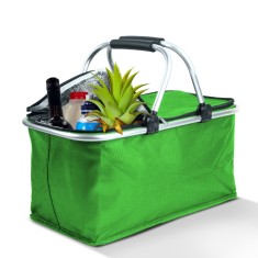 Cos Pliabil Termoizolant pentru Picnic sau Cumparaturi, Volum 21 Litri, Verde foto