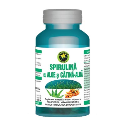 Spirulina cu Aloe si Catina Alba 60 capsule Hypericum foto