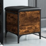 Cumpara ieftin Bancă de pantofi, stejar fumuriu, 42x42x45 cm, lemn prelucrat