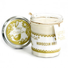 Pachet 6 bucatii Lumânăre din ceara de soia în borcan – Roll Marocan, 220 ml, timp de ardere 50 h