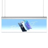Panou publicitar LED suspendat bidirectional, H1, orizontal, 6500K, IP20, 24VDC, 900x350mm, abcMIX