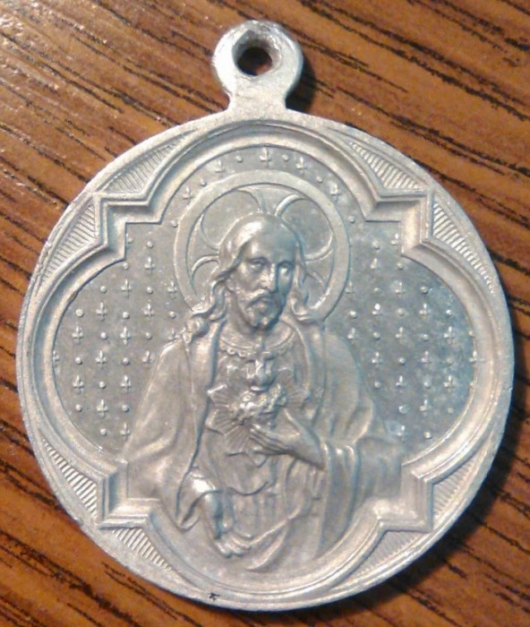 Medalion catolic - Intelepciune, mila, putere - Vade retro satana,