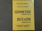 Constantin Udriste - Geometrie diferentiala. Ecuatii diferentiale RF13/0