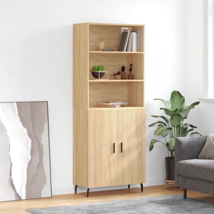 vidaXL Dulap &icirc;nalt, stejar sonoma, 69,5x34x180 cm, lemn compozit 3189272