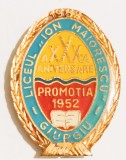 INSIGNA LICEUL ION MAIORESCU GIURGIU PROMOTIA 1952 EDUCATIE INVATAMANT ( CITITI DESCRIEREA -ENUNTUL )