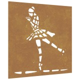 Cumpara ieftin Decor perete de gradina 55x55 cm design balerina otel Corten