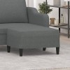 VidaXL Taburet, gri &icirc;nchis, 70x55x41 cm, material textil