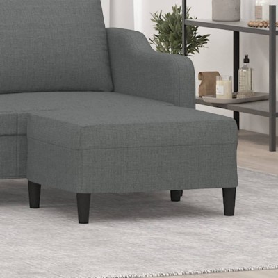 vidaXL Taburet, gri &amp;icirc;nchis, 70x55x41 cm, material textil foto