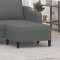 vidaXL Taburet, gri &icirc;nchis, 70x55x41 cm, material textil