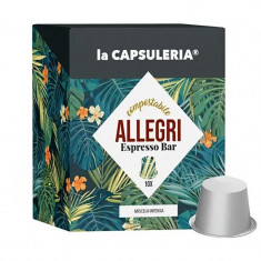 Cafea Allegri Espresso Bar, 100 capsule biodegradabile compatibile Nespresso, La Capsuleria