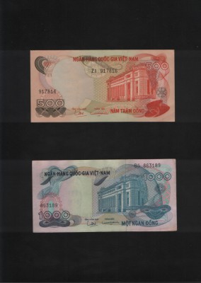 Set Vietnamul de Sud 500 + 1000 dong foto