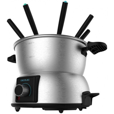 Set fondue electric Cecotec, 1000 W, 1.6 l, 8 furculite, termostat reglabil, indicator LED foto