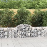 vidaXL Coșuri gabion arcuite 50 buc, 200x50x60/80 cm, fier galvanizat