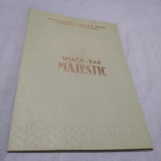 MENIU SNACK BAR MAJESTIC-INTREPRINDEREA COMERCIALA PENTRU ALIMENTATIE PUBLICA