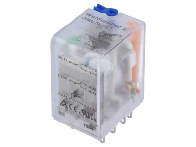 Releu Electromagnetic DPDT 24VDC 10A foto