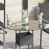 Blat masa sticla securizata transparenta 60 cm vidaXL - rotund, bucatarie, cafea, gradina