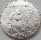 Monedă 25 ruble 2021 Rusia, Masha and the Bear - Series Russian animation, unc