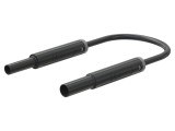Cablu de măsurare ST&Auml;UBLI 19A, 2m, soclu și mufă banană 4mm, negru