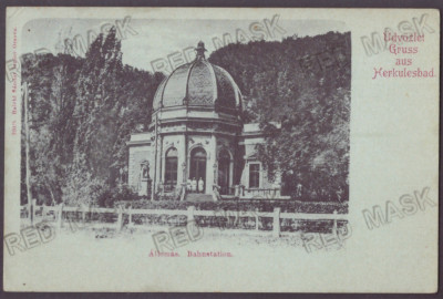 5022 - Baile HERCULANE, Railway Station, Litho - old postcard - used - 1902 foto