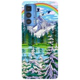 Husa compatibila cu Motorola G100 model Rainbow over nature, Silicon, TPU, Viceversa, Transparent, Carcasa