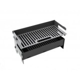 Gratar pe carbuni reglabil, taiat in laser Metal Needs, 52 x 23 cm