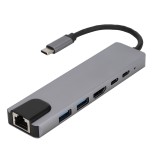 Hub Adaptor Multiport 6 in 1 SpectrumPoint&reg;, USB-C 3.1, 4K HDMI Output, LAN RJ45 Ethernet (100 MB/S), 2 x USB 3.0, Power Delivery Port 87 W, Docking S
