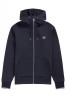 Jachetă bărbați Fred Perry Hooded Zip Through J7536 bleumarin
