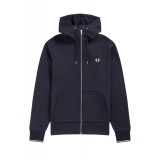 FRED PERRY Jachetă Hooded Zip Through J7536 795 navy