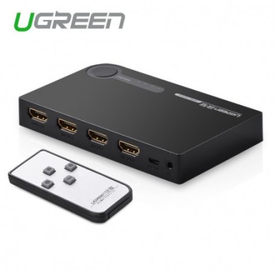 Comutator HDMI 3 porturi Ugreen Port HDMI pentru XBOX 360 PS3 PS4 Smart Android HD 1080P 3 intrări la 1 ieșire-Culoare Negru foto