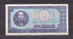 BANCNOTA 100 LEI 1966 AUNC (serie 431868) foto