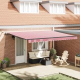 VidaXL Cortina Retractabilă cu Roșu și alb 450 &times; 350 cm țesătură 3331104