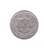 Moneda Polonia 10 groszy 1923, stare foarte buna, curata, Europa, Nichel