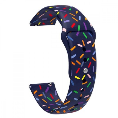 Curea silicon, compatibila Samsung Gear S2 Classic, telescoape QR, Sapphire Confetti foto