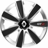 Set 4 Capace Roti GTX Carbon Gri-Negru R16, Pentru Renault