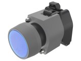 Comutator apăsare 22mm EAO 704.030.6 albastru poziție stabilă 1