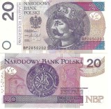 POLONIA 20 ZLOTI ZLOTYCH 2016 UNC [3] P- 184 b , Seria BP , necirculata