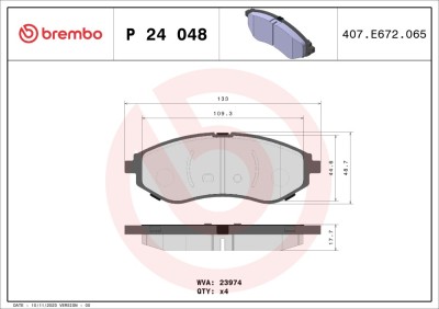 BREMBO P 24 048 PRIME LINE set placute frana,frana disc foto