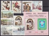 Paraguay 1968 pictura sport olimpiada MI 1814-22 + bl.111 MNH